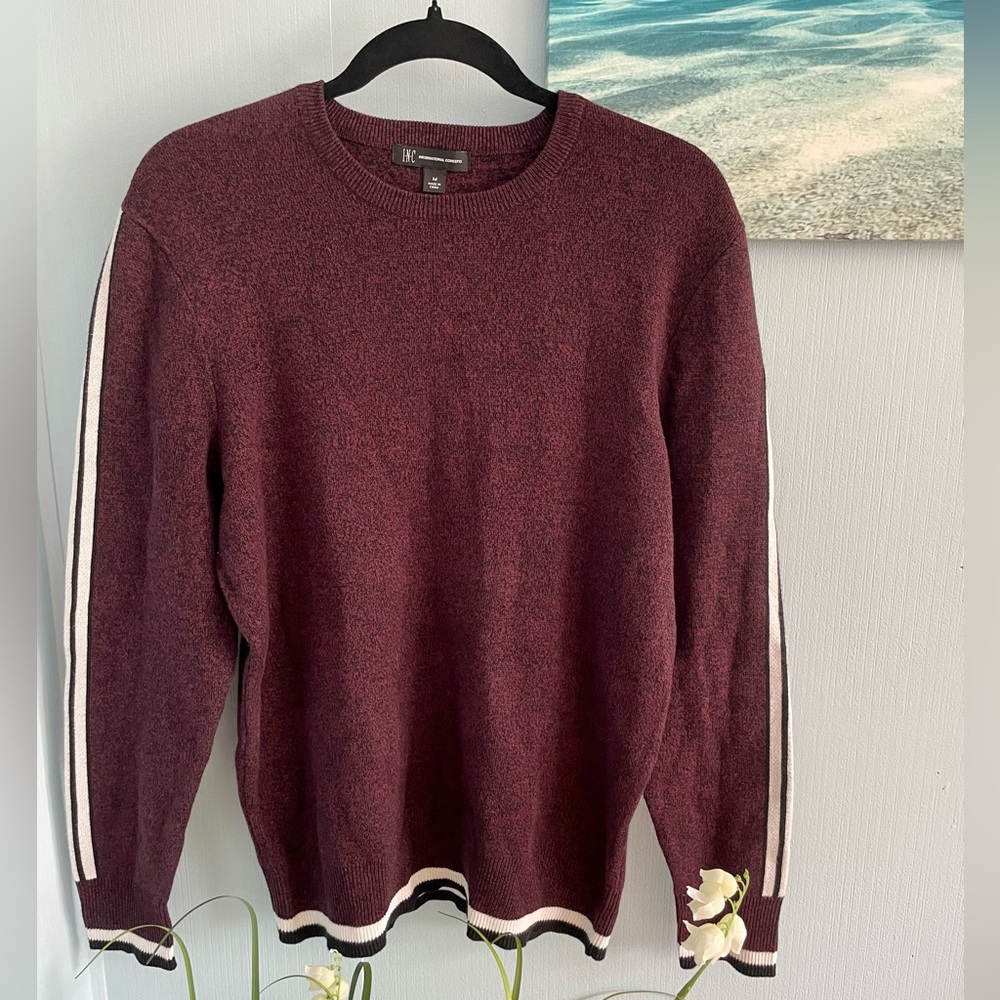 International Concepts I.N.C. (Macy’s) Men’s Striped Sleeve Sweater Size Medium